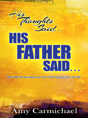 cover image of His Thoughts Said, His Father Said